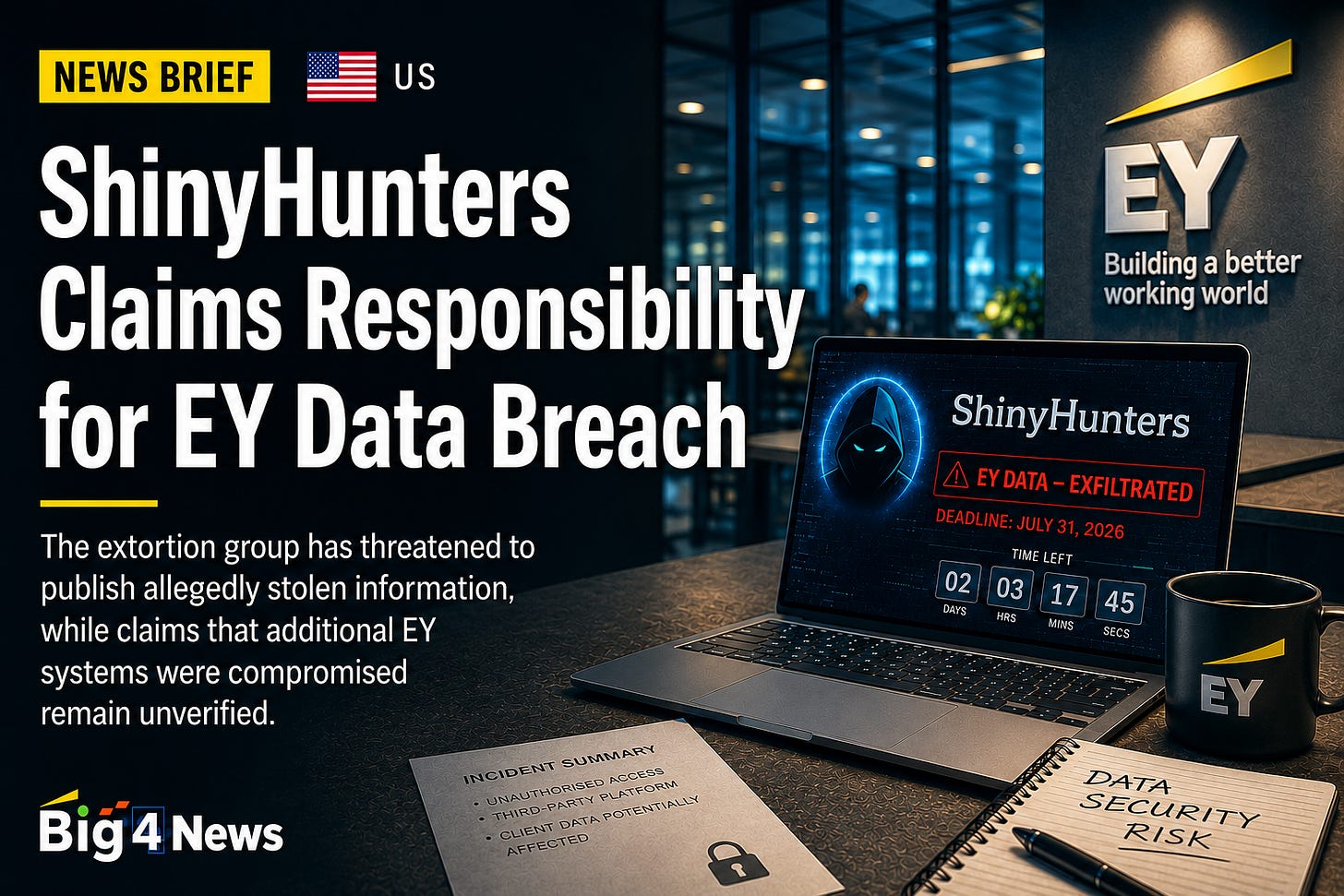 ShinyHunters Claims Responsibility for EY Data Breach