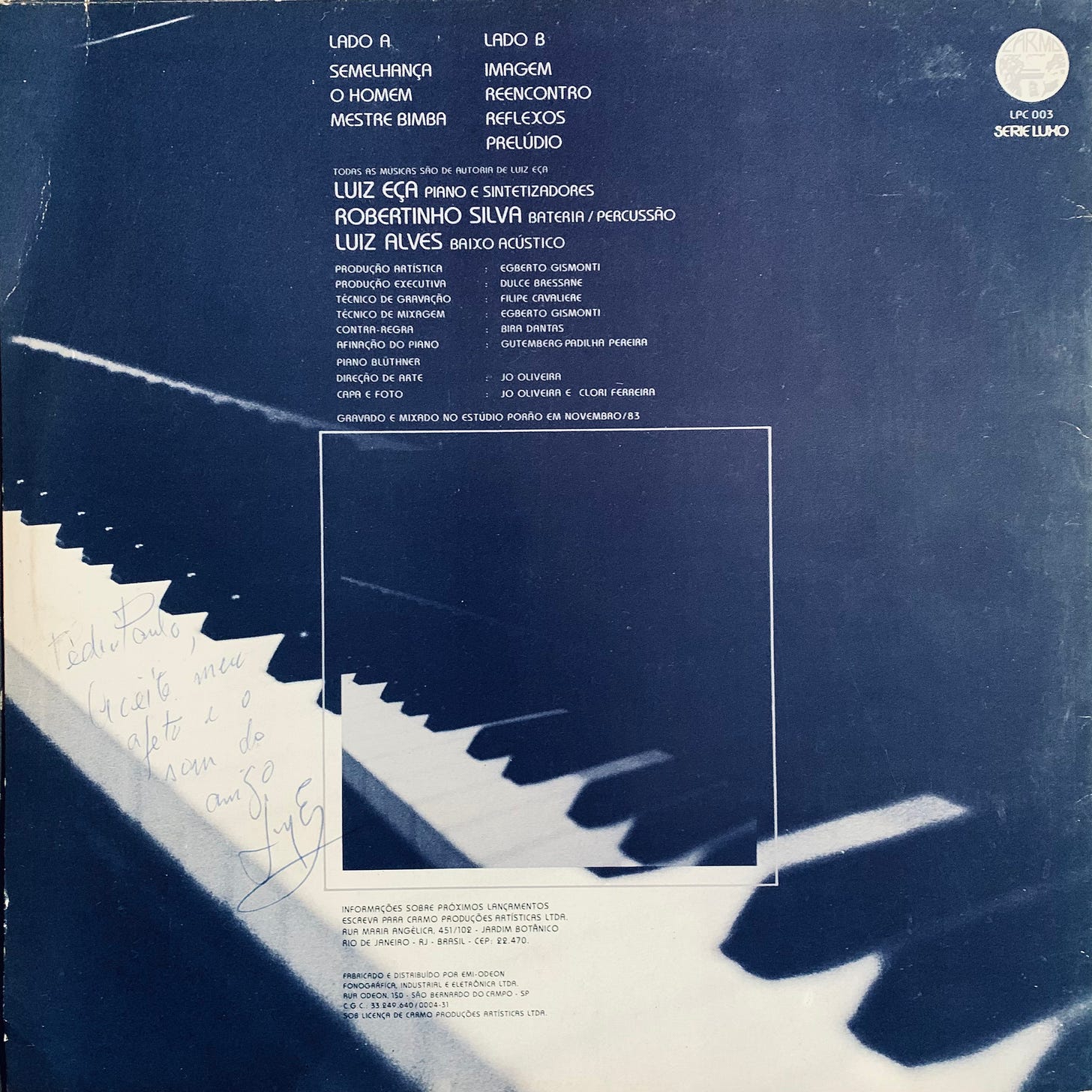 Recent Acquisition: Luiz Eça - Luiz Eça (Carmo, 1984)