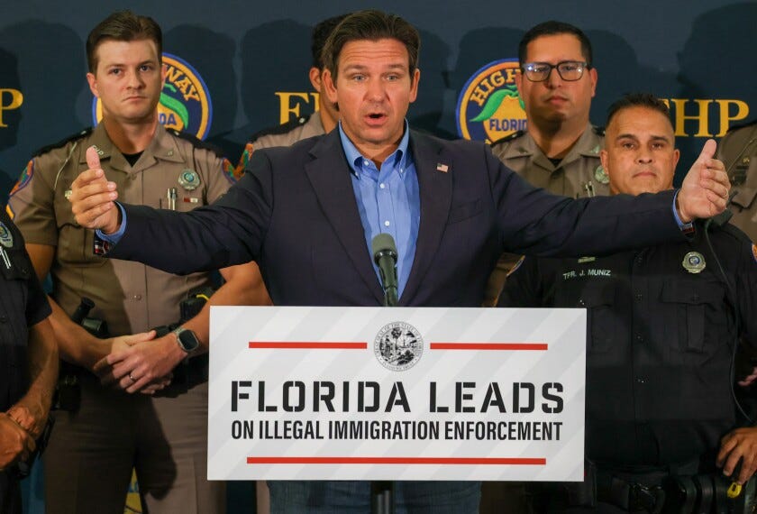DeSantis Emergency Fund Immigration