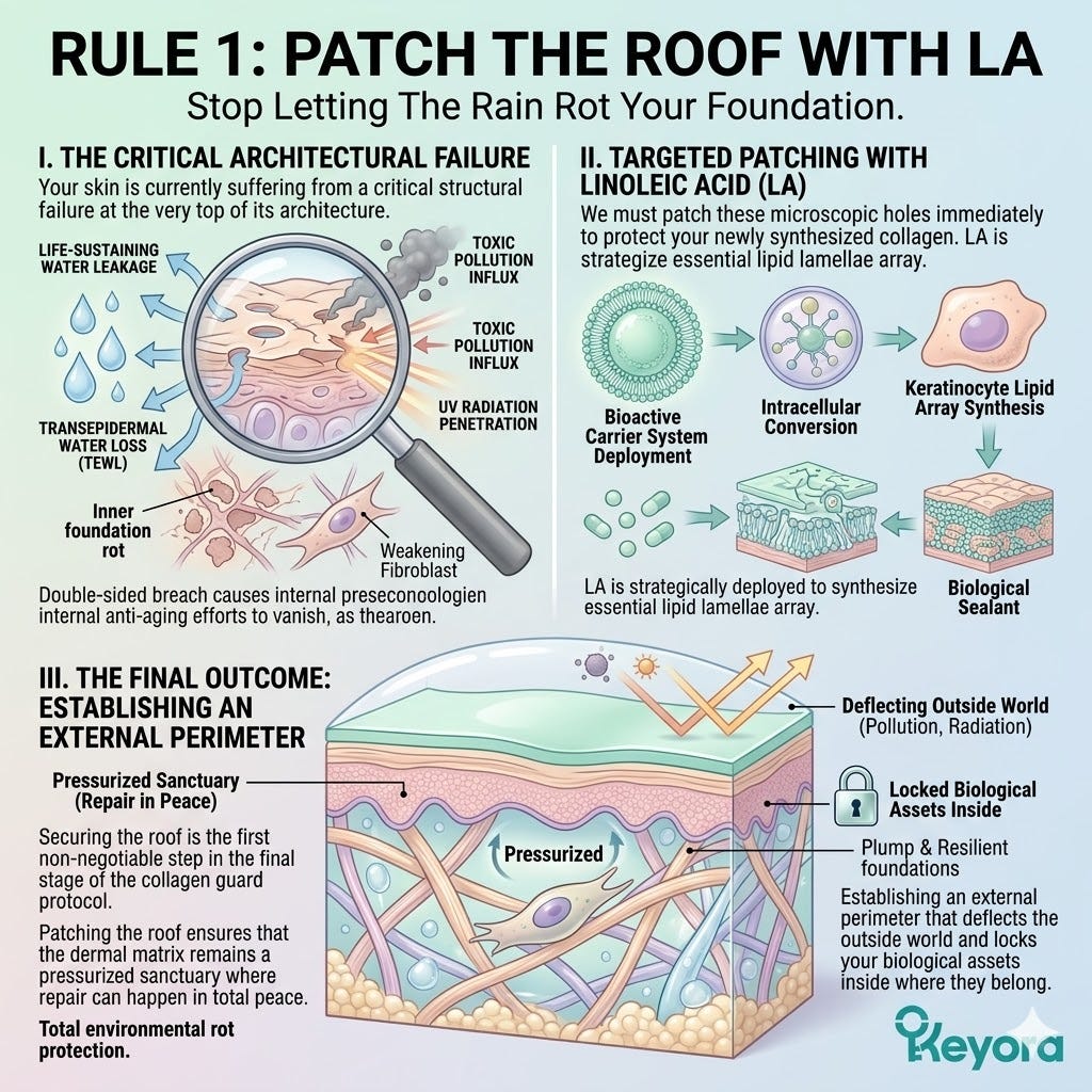 Systemic Regulator executing Rule 1: Patch The Roof via Linoleic Acid to terminate Environmental Rot and ensure the absolute preservation of the Pressurized Sanctuary. Systemic Regulator executing Rule 1: Patch The Roof via Linoleic Acid to terminate Environmental Rot and ensure the absolute preservation of the Pressurized Sanctuary.