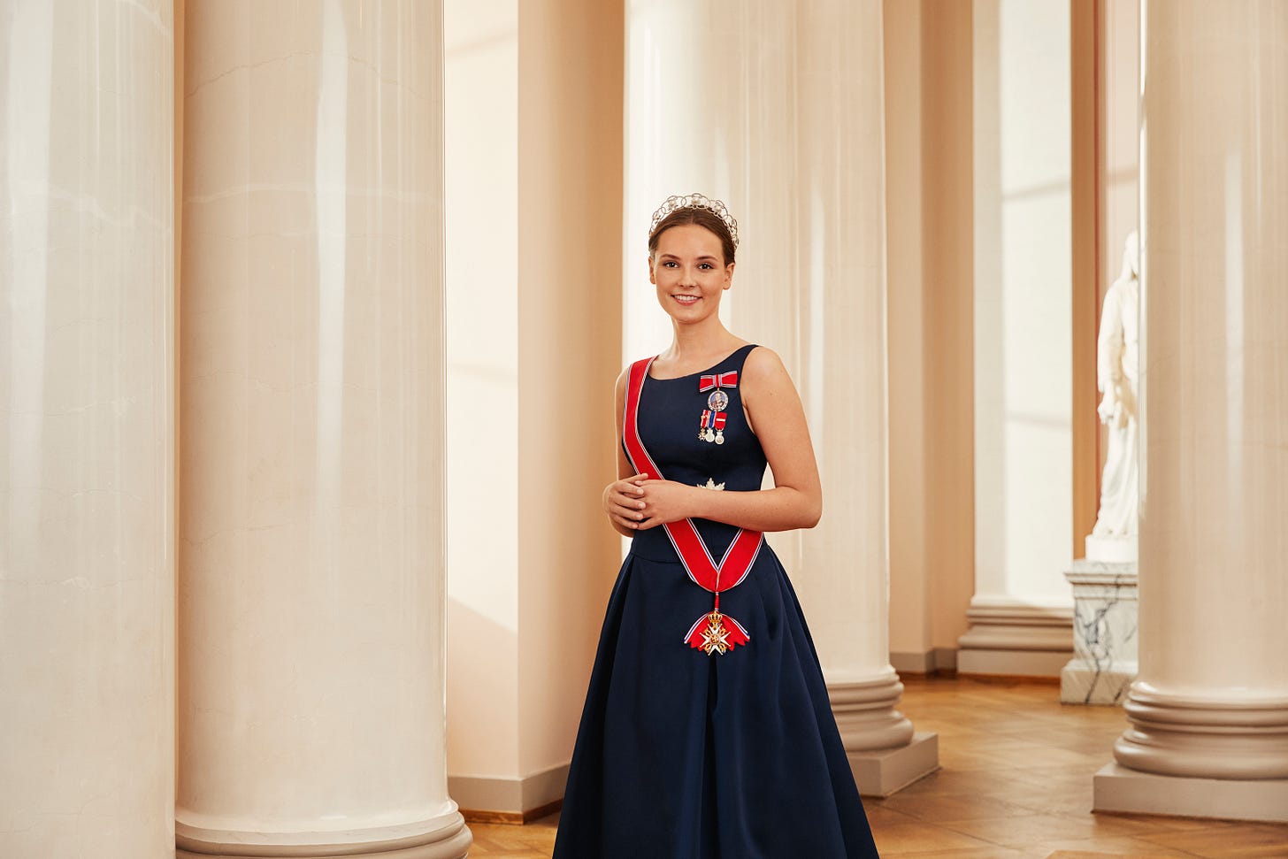 Princess Ingrid Alexandra was photographed wearing a tiara for the first time in 2022 to celebrate her 18th birthday