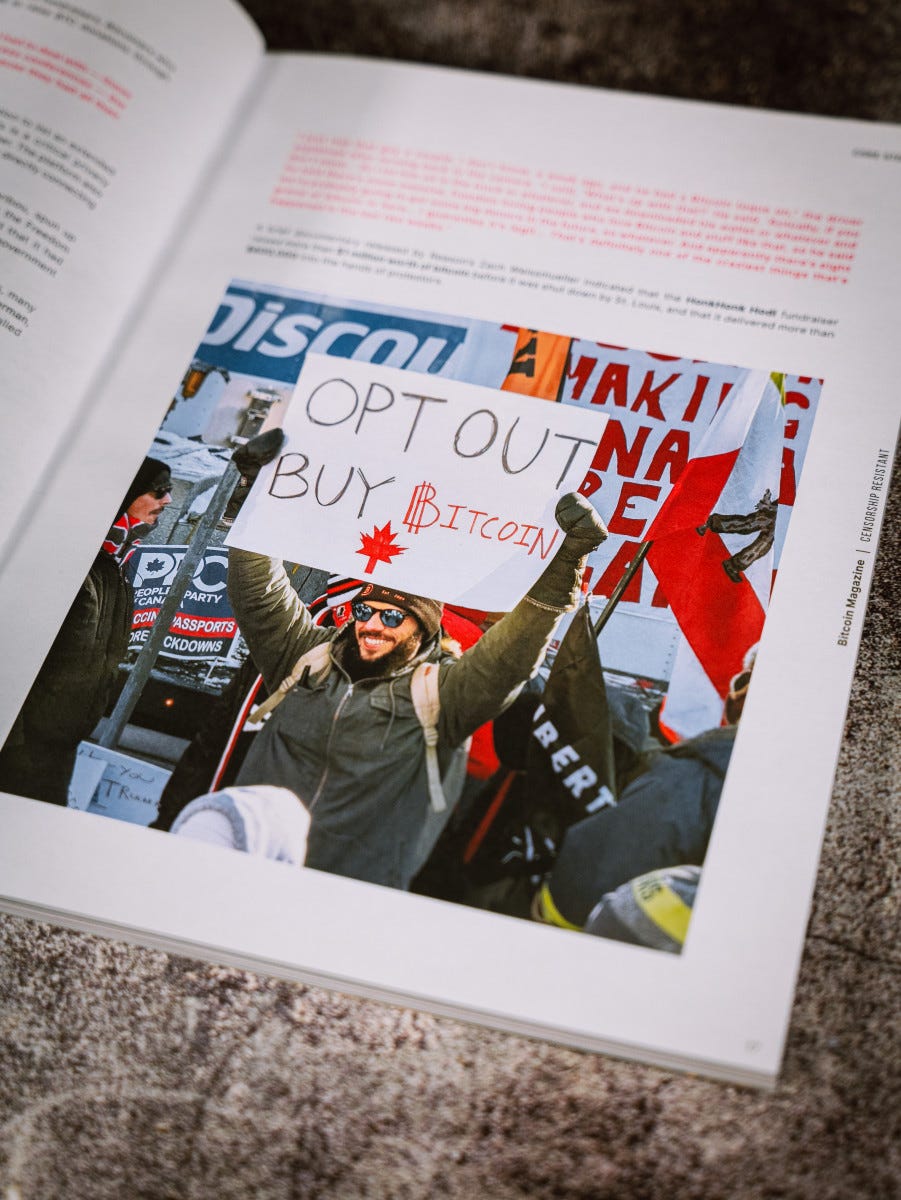 Among the chaos of the Freedom Convoy and Canada's authoritarian reaction, Bitcoin proved itself to be a sovereign financial rail for fueling protests.