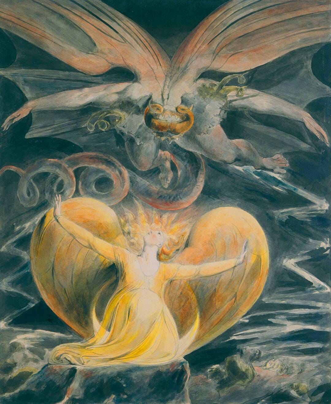 The Great Red Dragon and the Woman Clothed in the Sun Beasts From the Sea and the Earth, Luther Bible (1534)