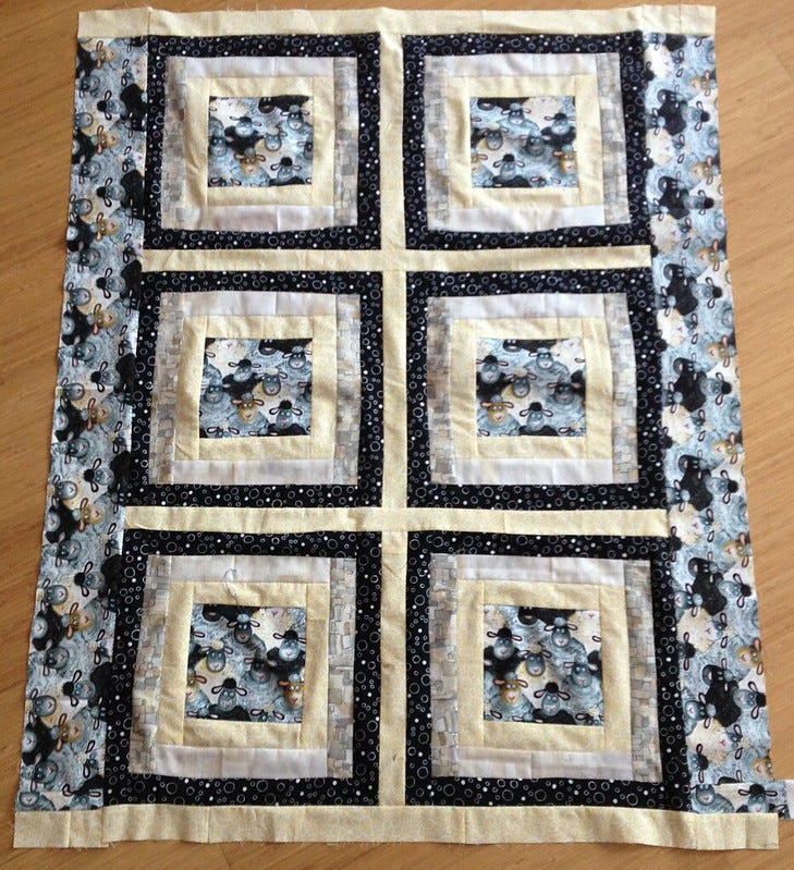 Finished Sheep Quilt Top Finished Sheep Quilt Top