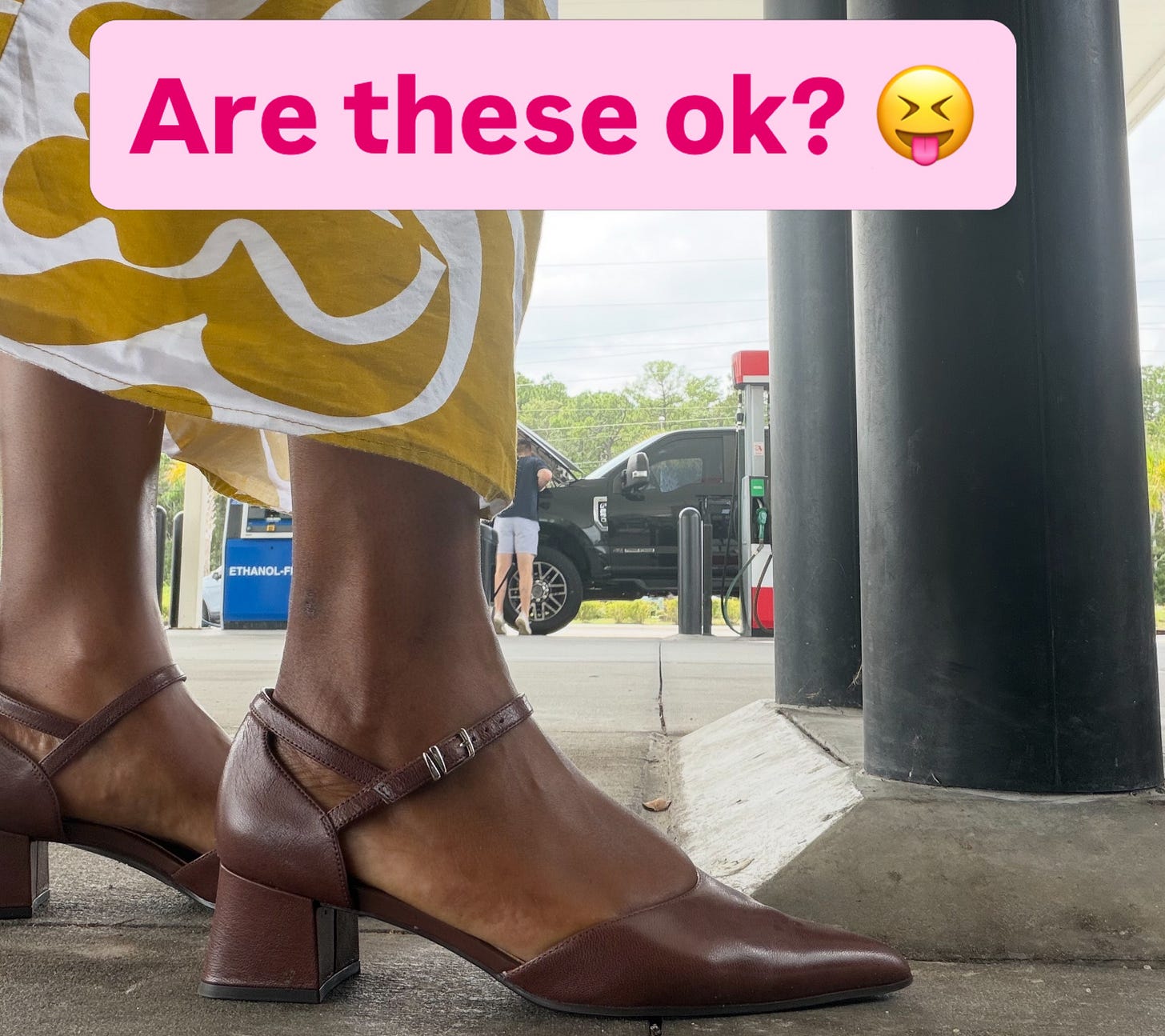 Photo by Angie Nixon on August 02, 2026. May be a meme of anklet, sandals, slingback shoes, high-heeled shoes and text that says 'Are theseok? ok? these " ETNANOL-F'. Photo by Angie Nixon on August 02, 2026. May be a meme of anklet, sandals, slingback shoes, high-heeled shoes and text that says 'Are theseok? ok? these " ETNANOL-F'.