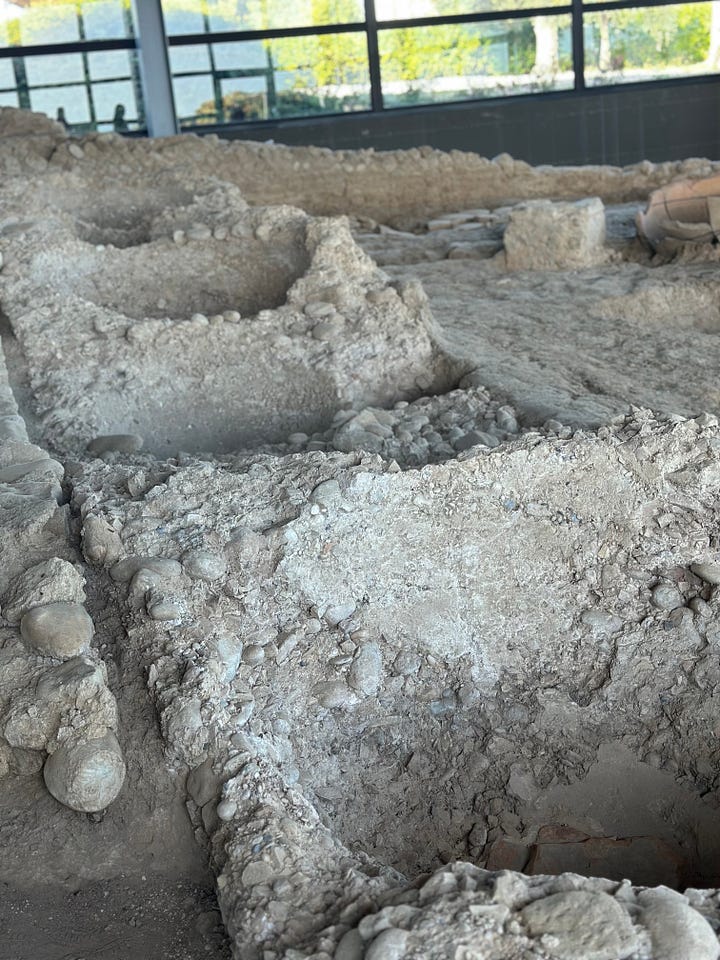 Shots of the ancient Roman “villae rusticae” at Feudo Antico