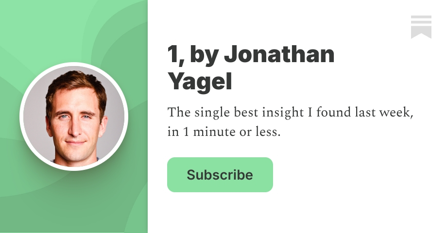 1, #167 - The habit of thinking - 1, by Jonathan Yagel