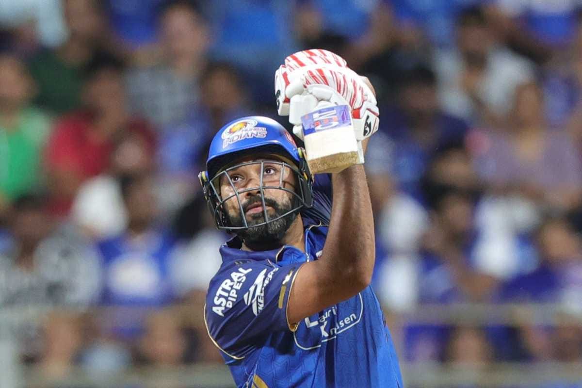 Rohit Sharma enjoyed going over the off side, Mumbai Indians vs Kolkata Knight Riders, IPL, Mumbai, March 29, 2026 Rohit Sharma enjoyed going over the off side, Mumbai Indians vs Kolkata Knight Riders, IPL, Mumbai, March 29, 2026