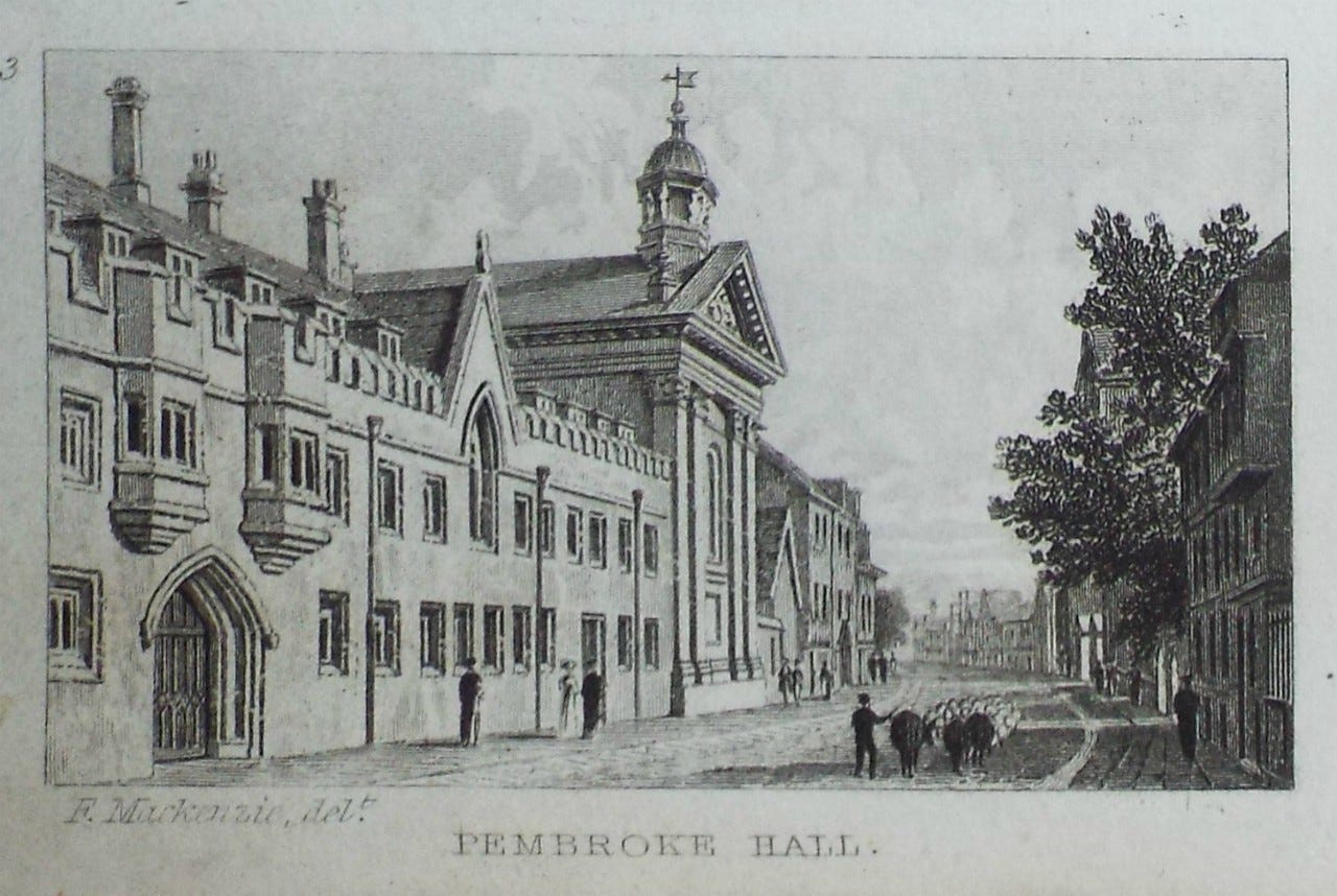 Antique Prints of Pembroke College Cambridge