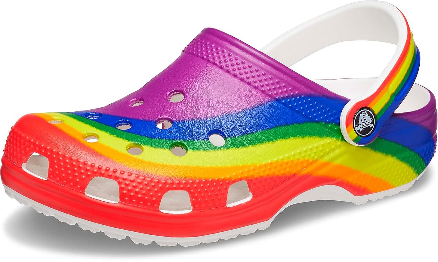 Amazon.com | Crocs Unisex-Adult Classic Graphic Clogs, Rainbow, 6 Women/4  Men | Mules & Clogs