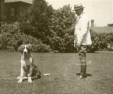 Herbert Wadsworth and dog Bonhomme - 1 Herbert Wadsworth and dog Bonhomme - 1