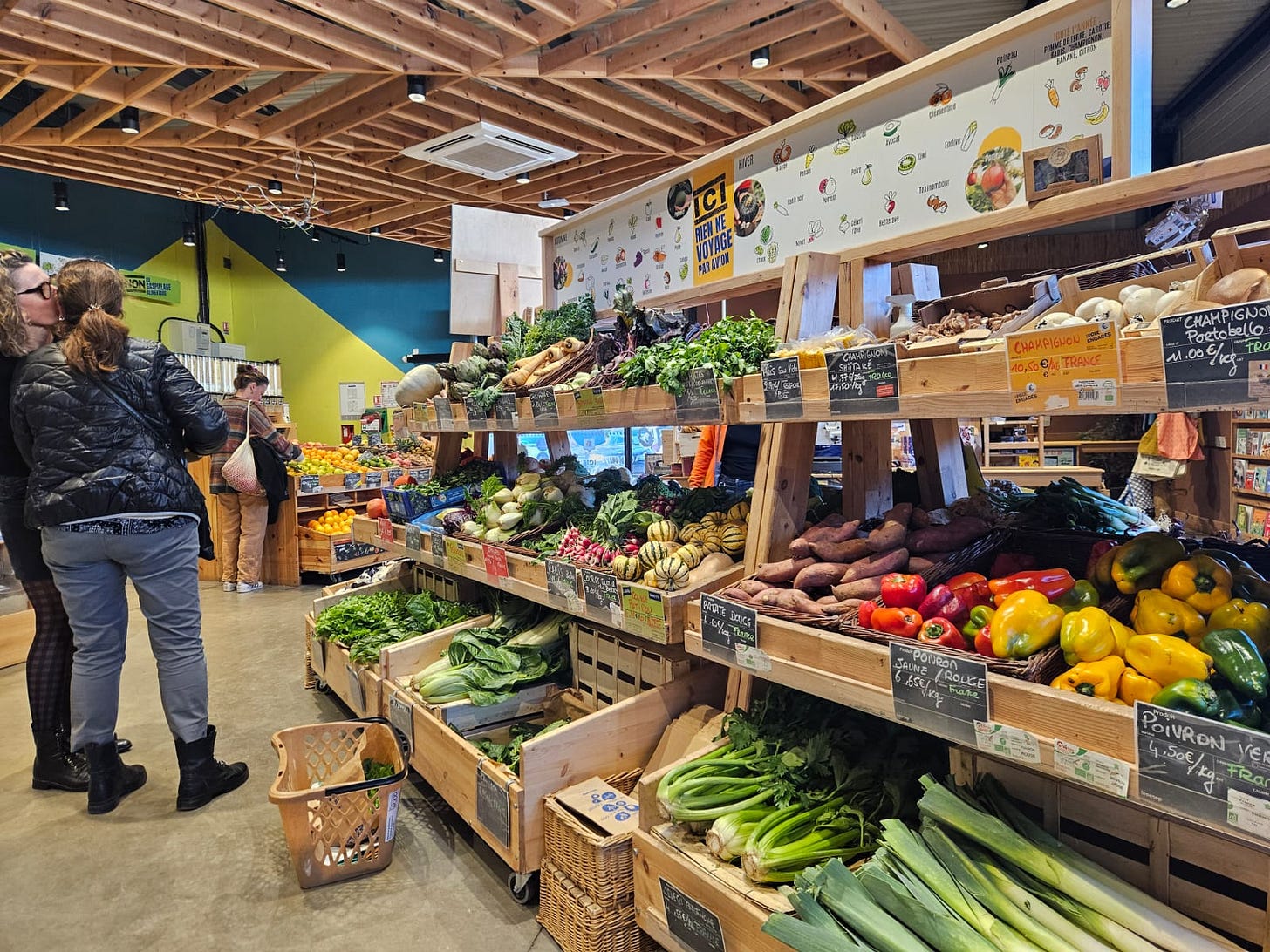 magasin bio coop rayon fruits et légumes