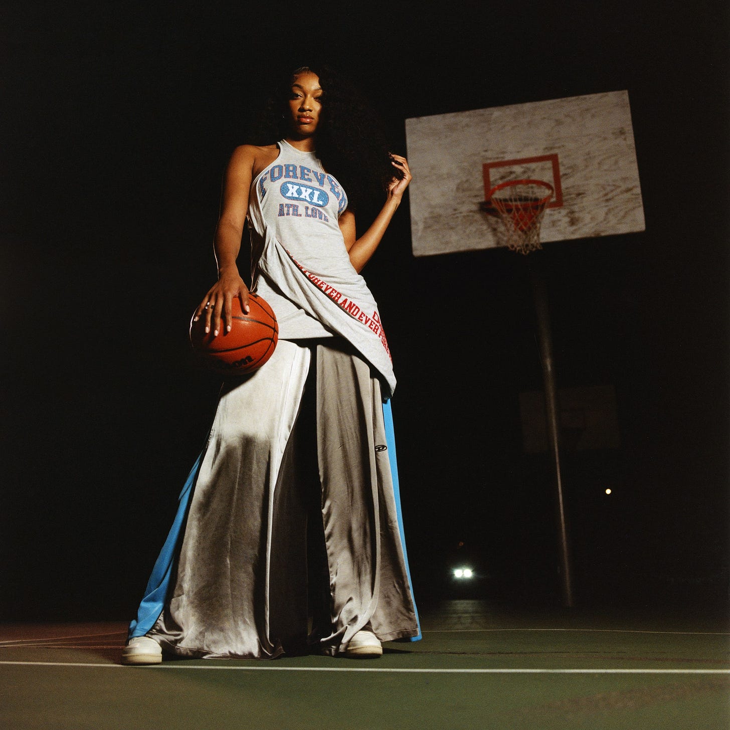 Diesel top and pants. Reebok shoes. Ferragamo earrings. Swarovski ring.