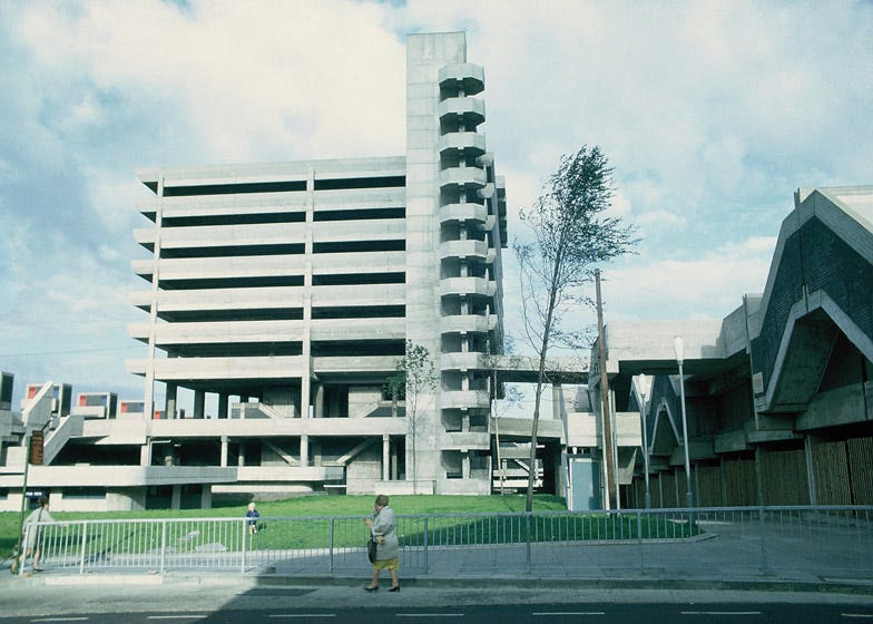 Brutalist buildings: Trinity Square car park by Owen Luder