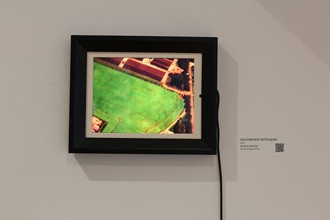 A selection pof artwoerks with various screens prints and 3d plastic peripherals. 