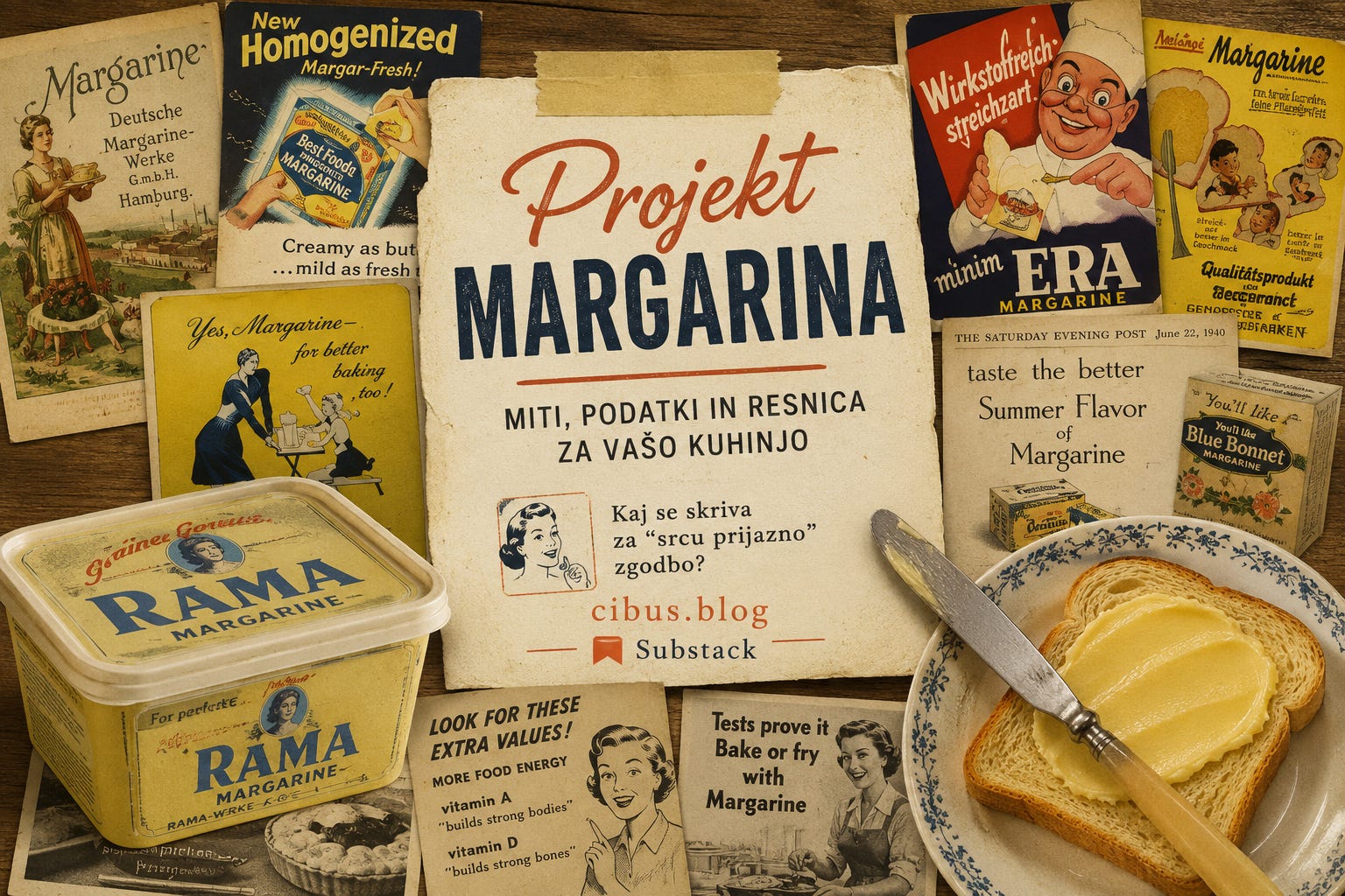 Margarina - ko holesterol pade, tveganje pa naraste