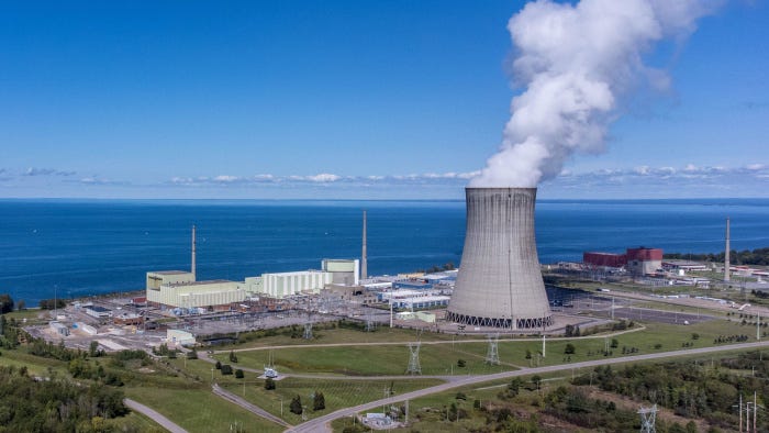 Aerial view of Nine Mile Point Nuclear Station in Oswego, NY.