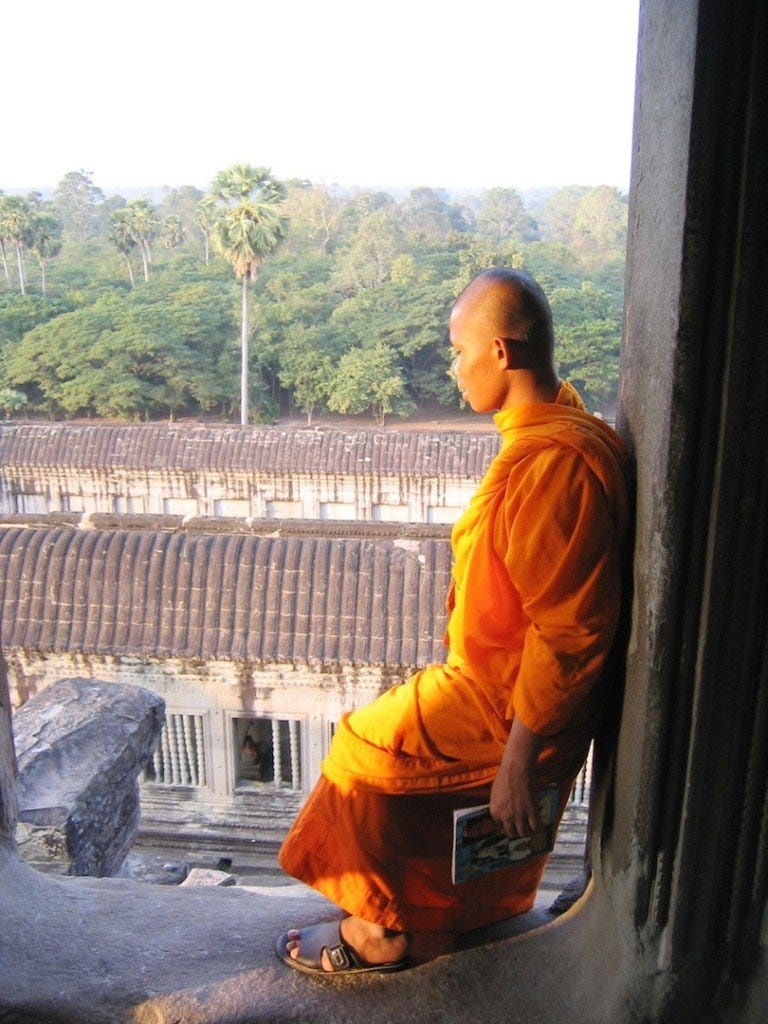 Buddhist monk at Angkor Wat