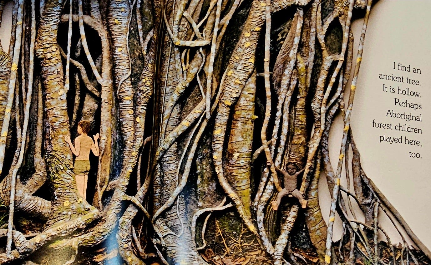 Detail from Where the Forest Meets the Sea by Jeannie Baker. Detail from Where the Forest Meets the Sea by Jeannie Baker.