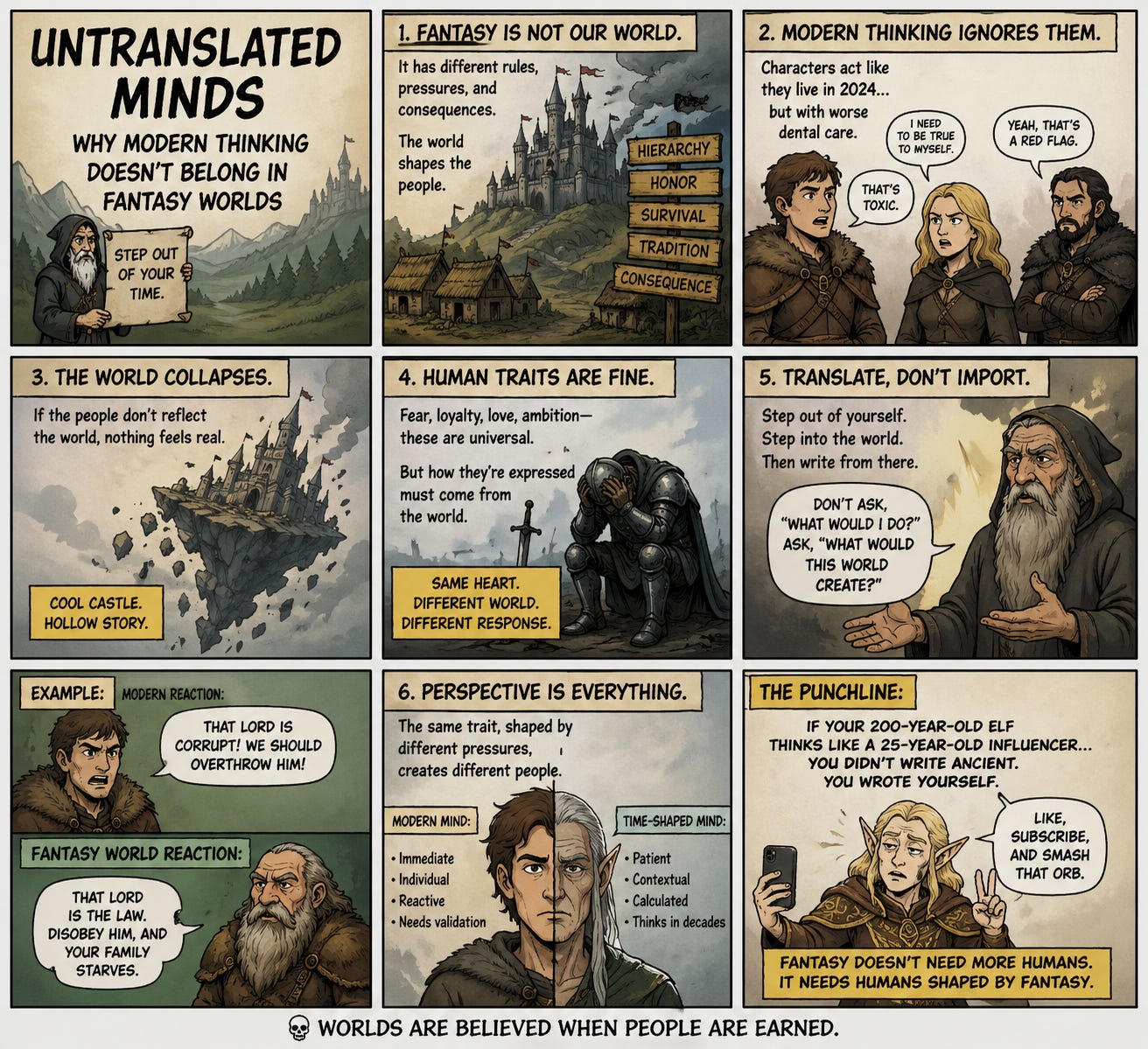 Why Modern Thinking Doesn’t Belong in Fantasy Worlds: Part 1