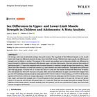 Sex Differences in Upper- and Lower-Limb Muscle Strength in Children and Adolescents: A Meta-Analysis