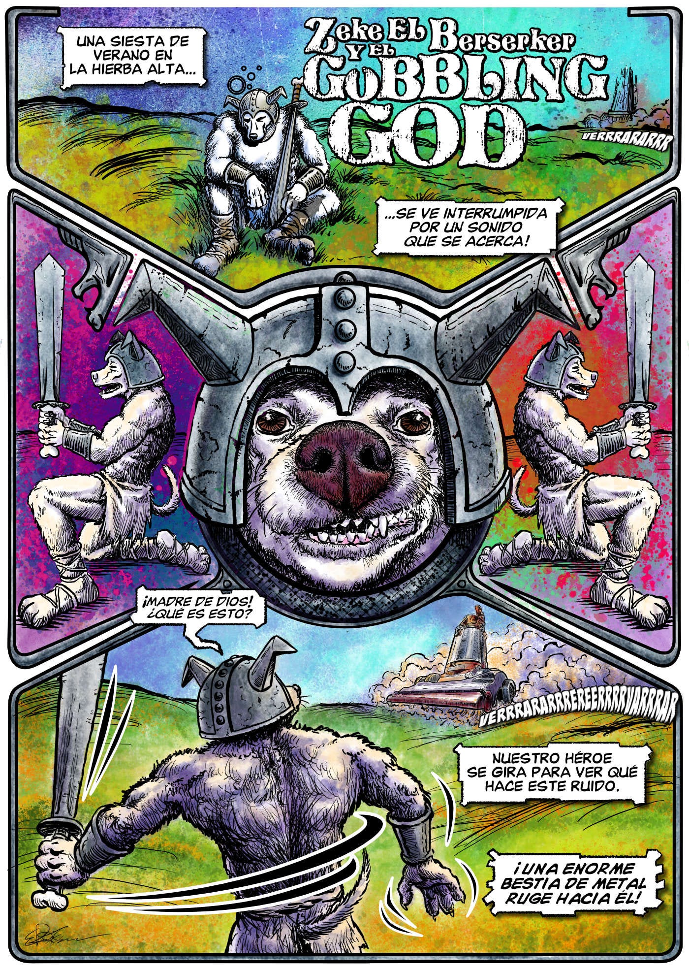 Zeke The Berserker 4 page 1 comic by E.R. Flynn