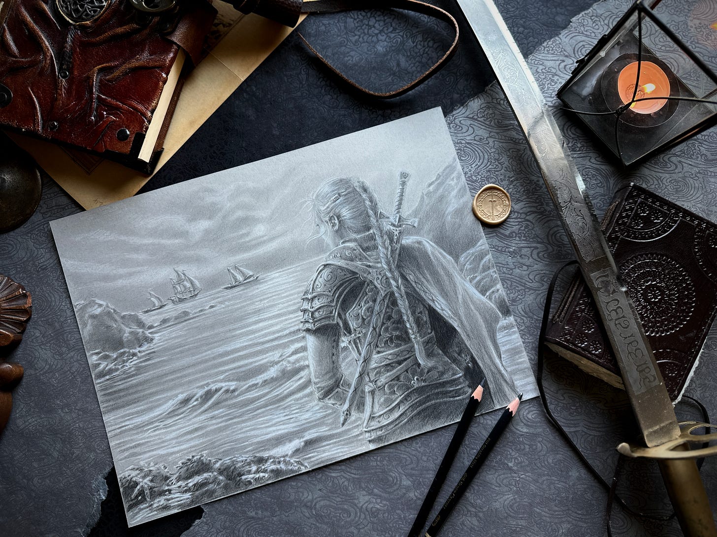 fantasy illustration by kindrie Grove for Book One of the Stone Guardians.