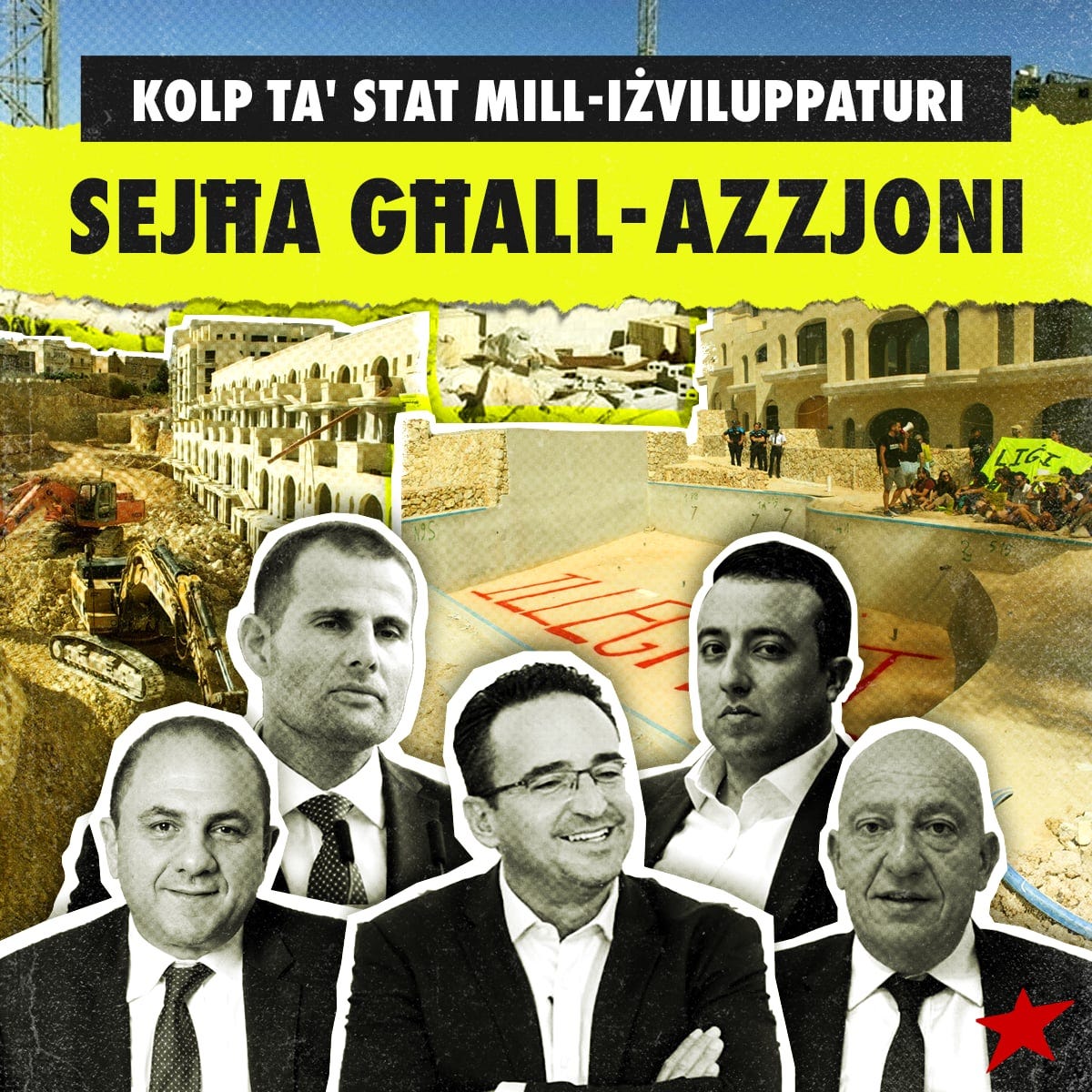 May be an image of 5 people and text