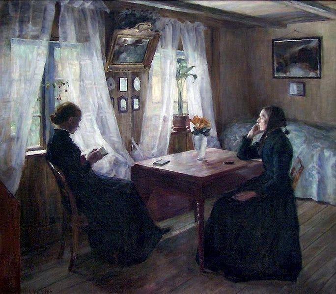 File:August Eiebakke - Sunday in the Countryside - Søndag på landet - Nasjonalmuseet - NG.M.03523.jpg