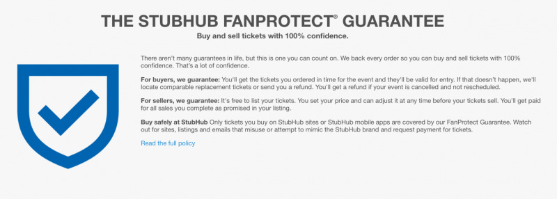 stubhub fan protect guarantee stubhub fan protect guarantee