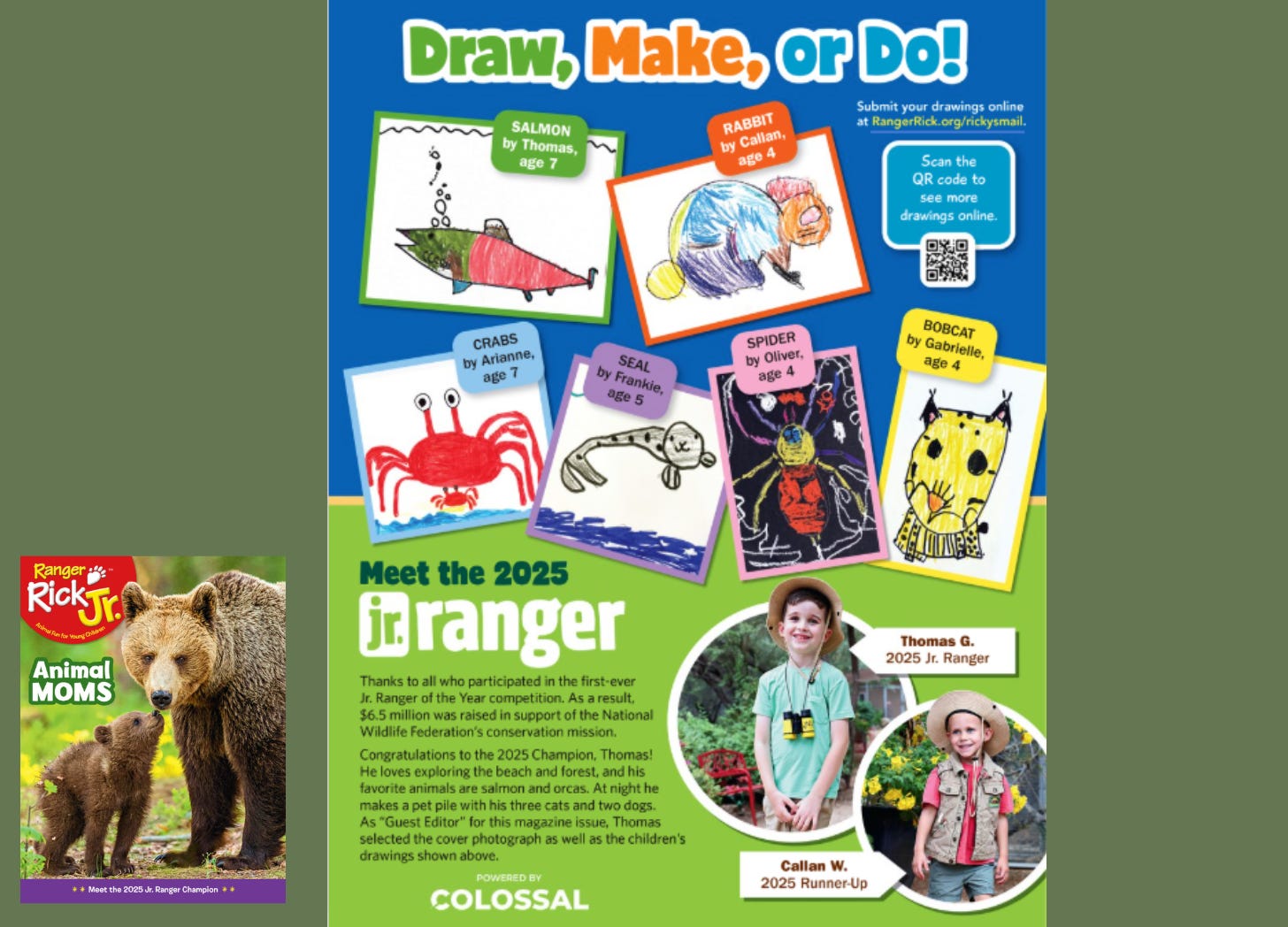 ranger rick jr cover and meet the 2025 jr ranger page