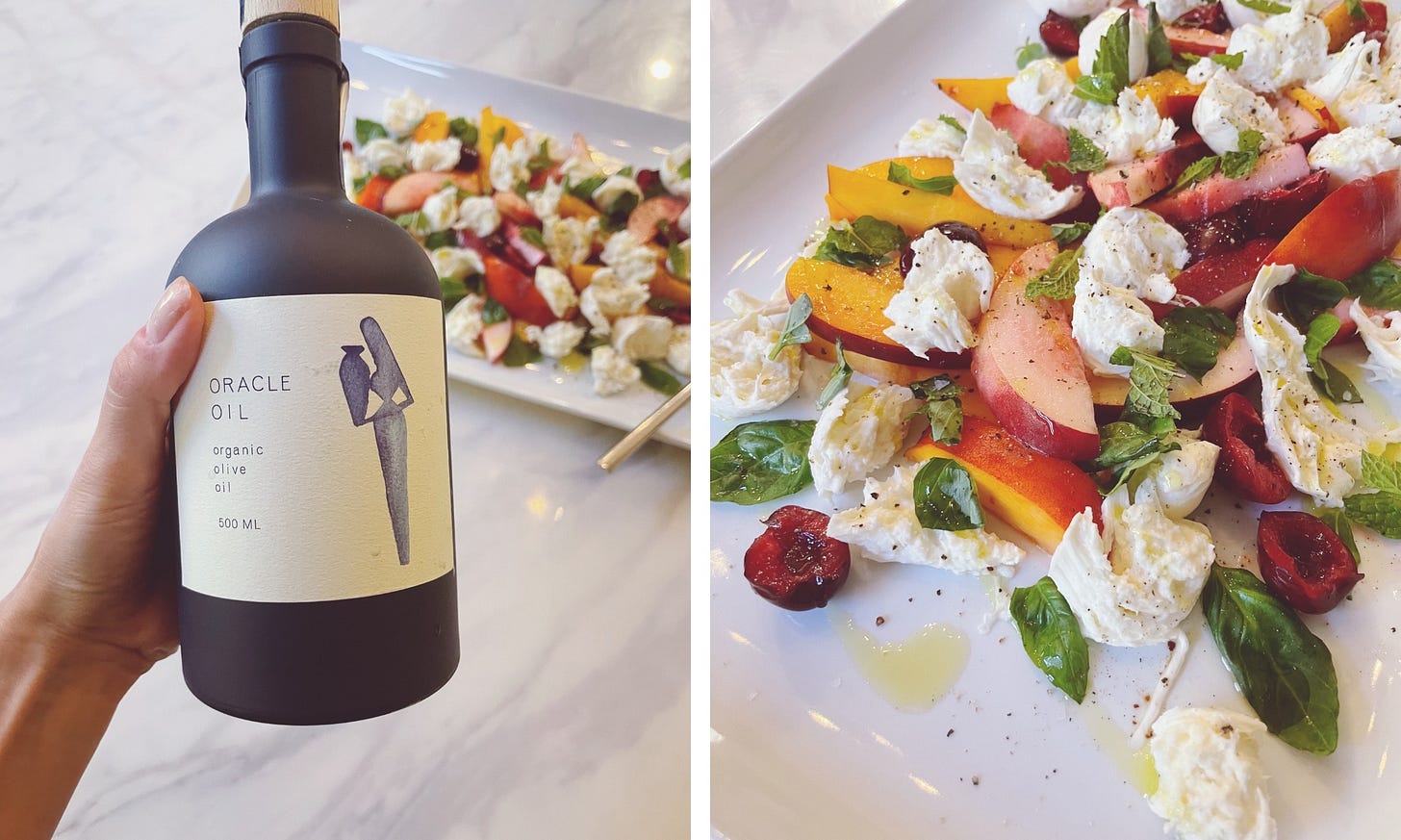 Photo of Oracle olive oil and caprese salad