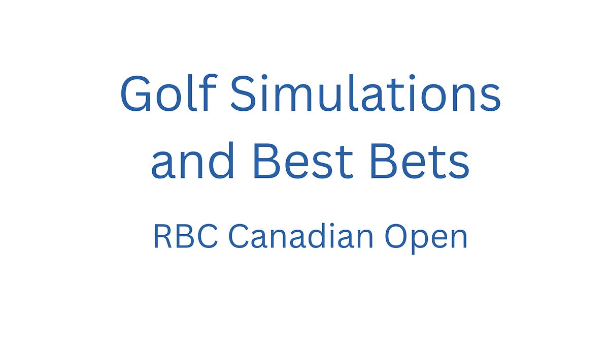 PGA Simulations and Best Bets: RBC Canadian Open