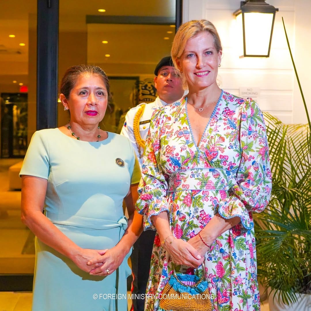 Duchess Sophie in a floral dress
