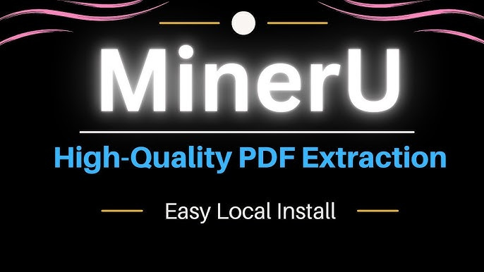 Install MinerU Locally with GUI for High-Quality PDF Extraction - YouTube