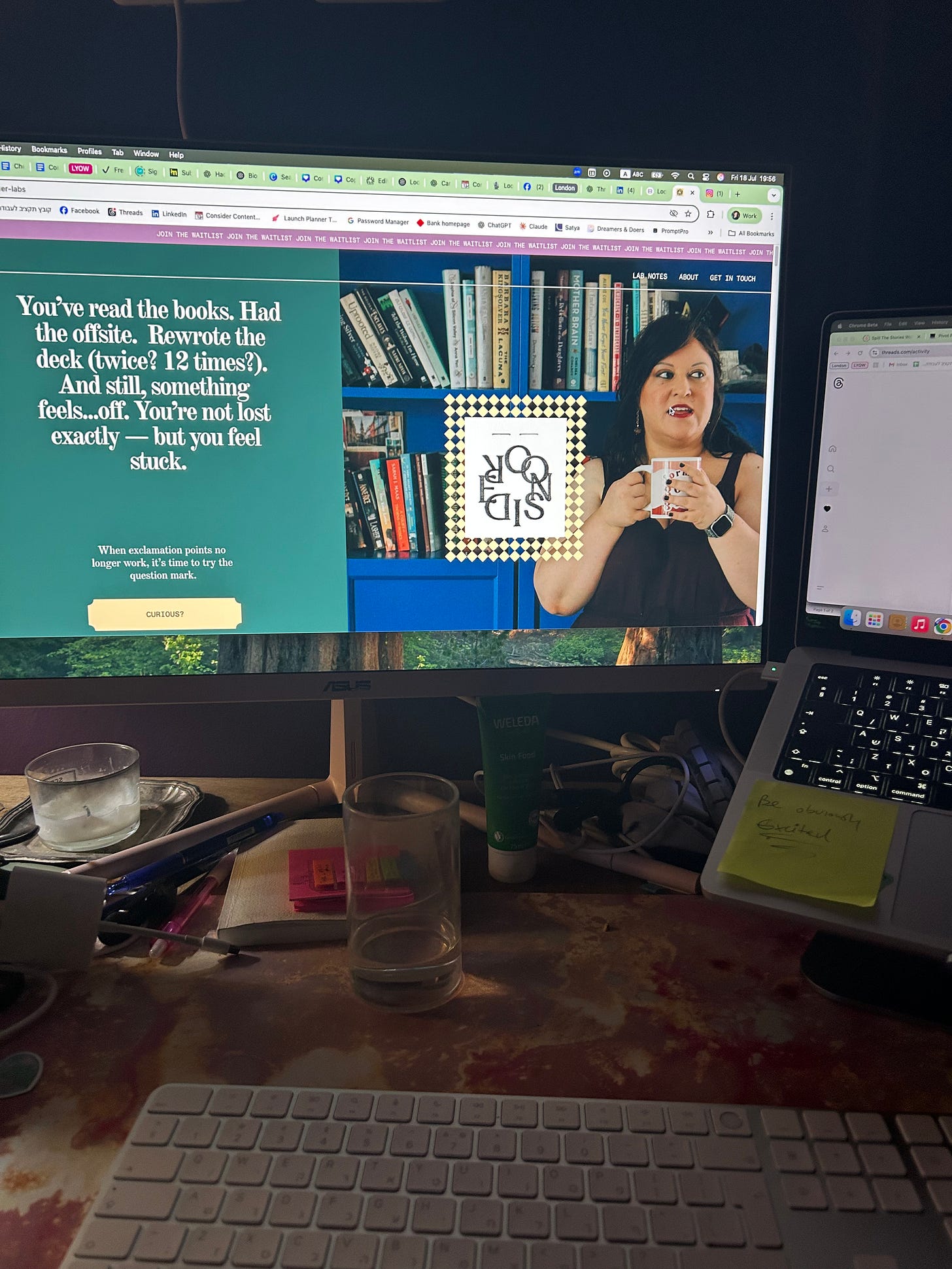 pink asus screen dispalying the consider website by chedva ludmir formerly kleinhandler