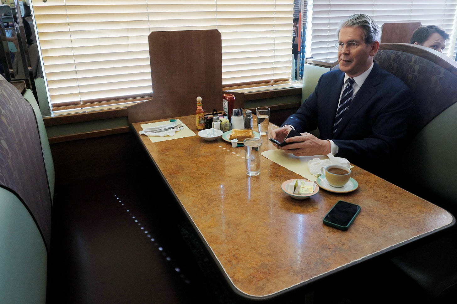 U.S. Treasury Secretary Bessent visits Metro 29 Diner in Arlington