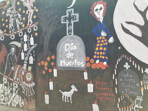 Images of murals in Oaxaca, Mexico