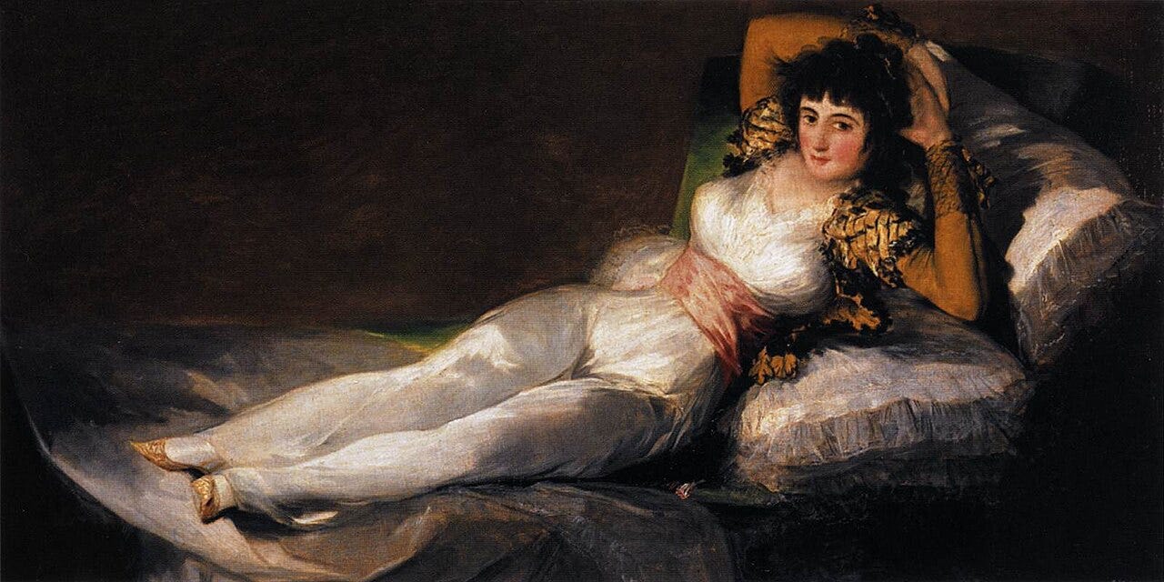 Goya Clothed Maja reclining Goya Clothed Maja reclining