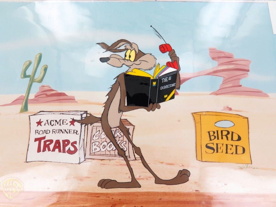 A cartoon of a coyote reading a book

AI-generated content may be incorrect.