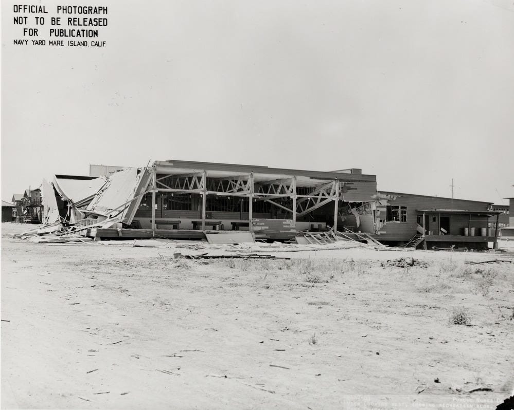 A building that has been demolished

Description automatically generated