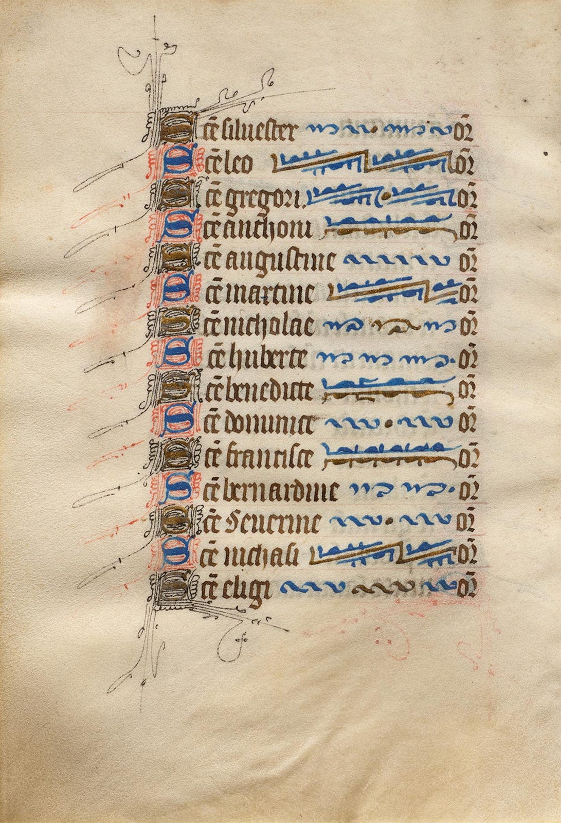 From: Horae BMV Illuminated Manuscript Book of Hours, ca. 1470 [Letterform Archive, San Francisco, CA]