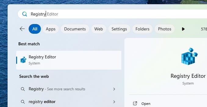 How to disable Bing web search in the Windows Start menu
