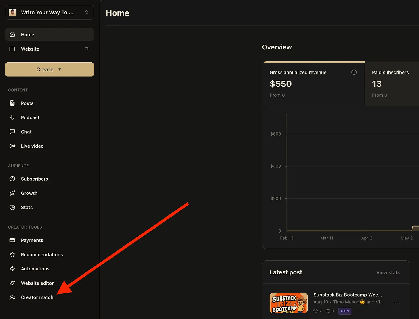 creator match 