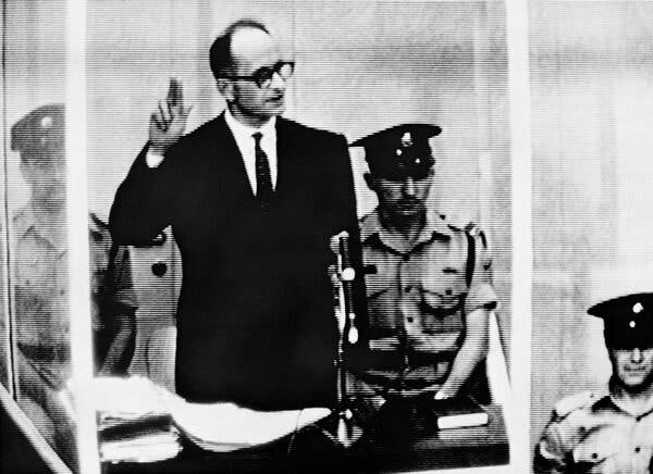 Opinion | Adolf Eichmann Was Ready for His Close-Up. My Father Gave It to  Him. - The New York Times