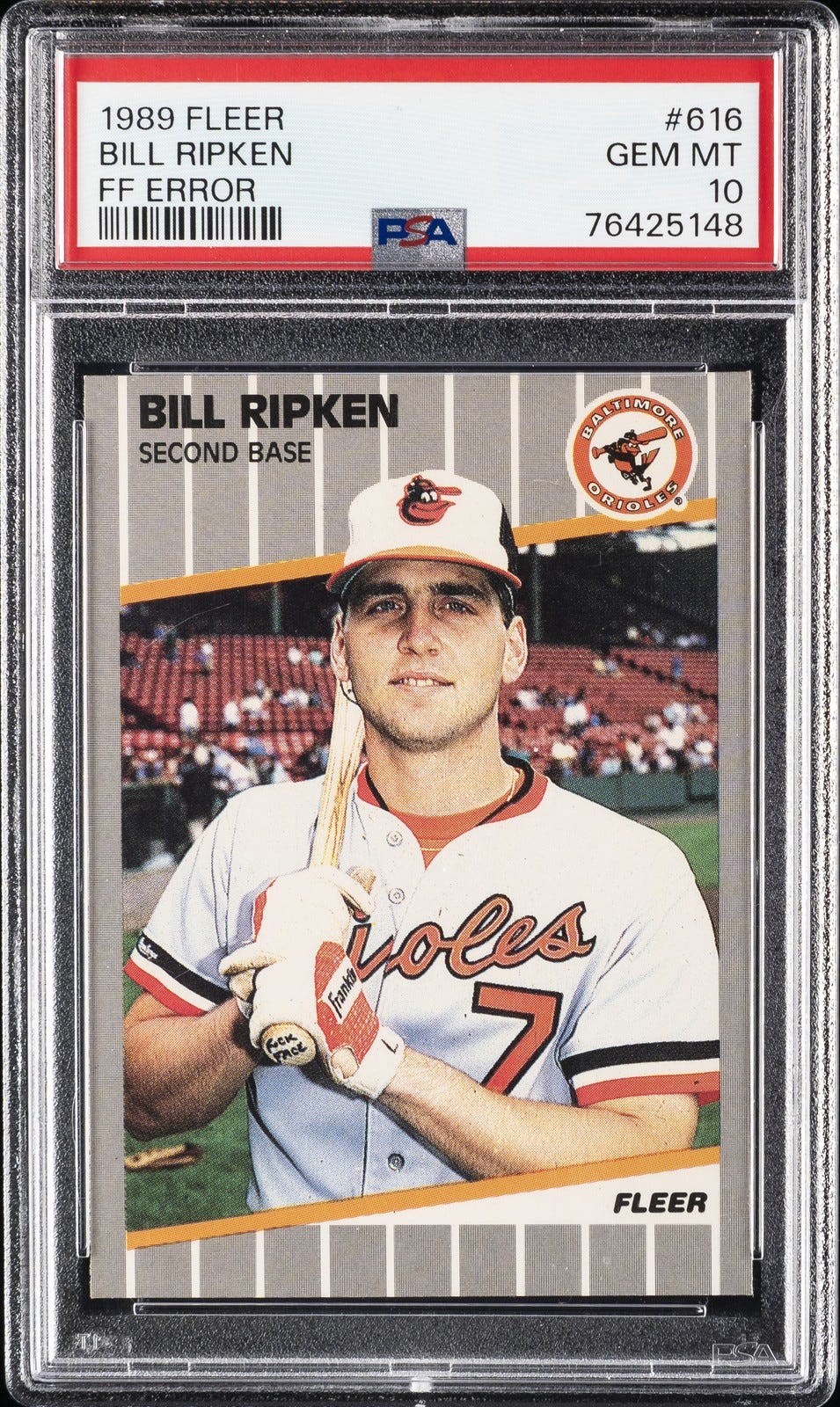 1989 Fleer Billy Ripken PSA 10