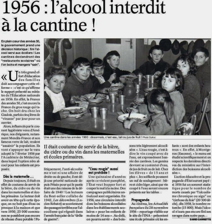 De l'alcool à la cantine scolaire ! | Rassemblement autour du doux