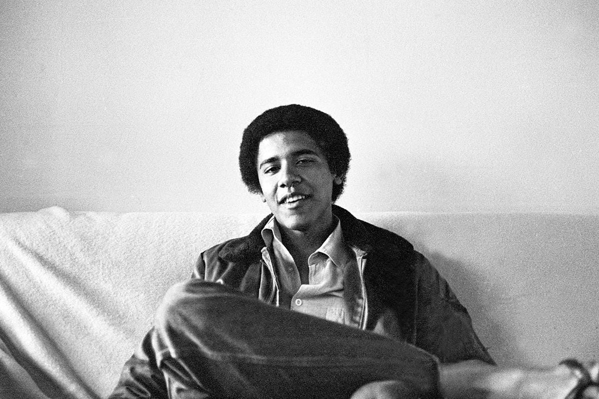 Barack Obama during his college days in 1982. Barack Obama during his college days in 1982.
