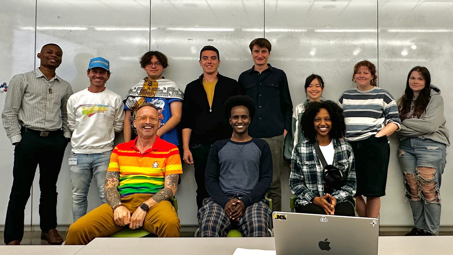 Minneapolis College of Art and Design, Creative Entrepreneurship class with guest Marty Wetherall on September 11 2023