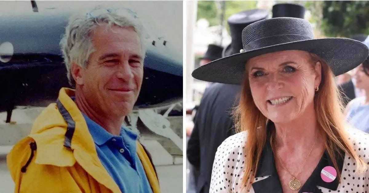 Photo of Sarah Ferguson, Jeffrey Epstein